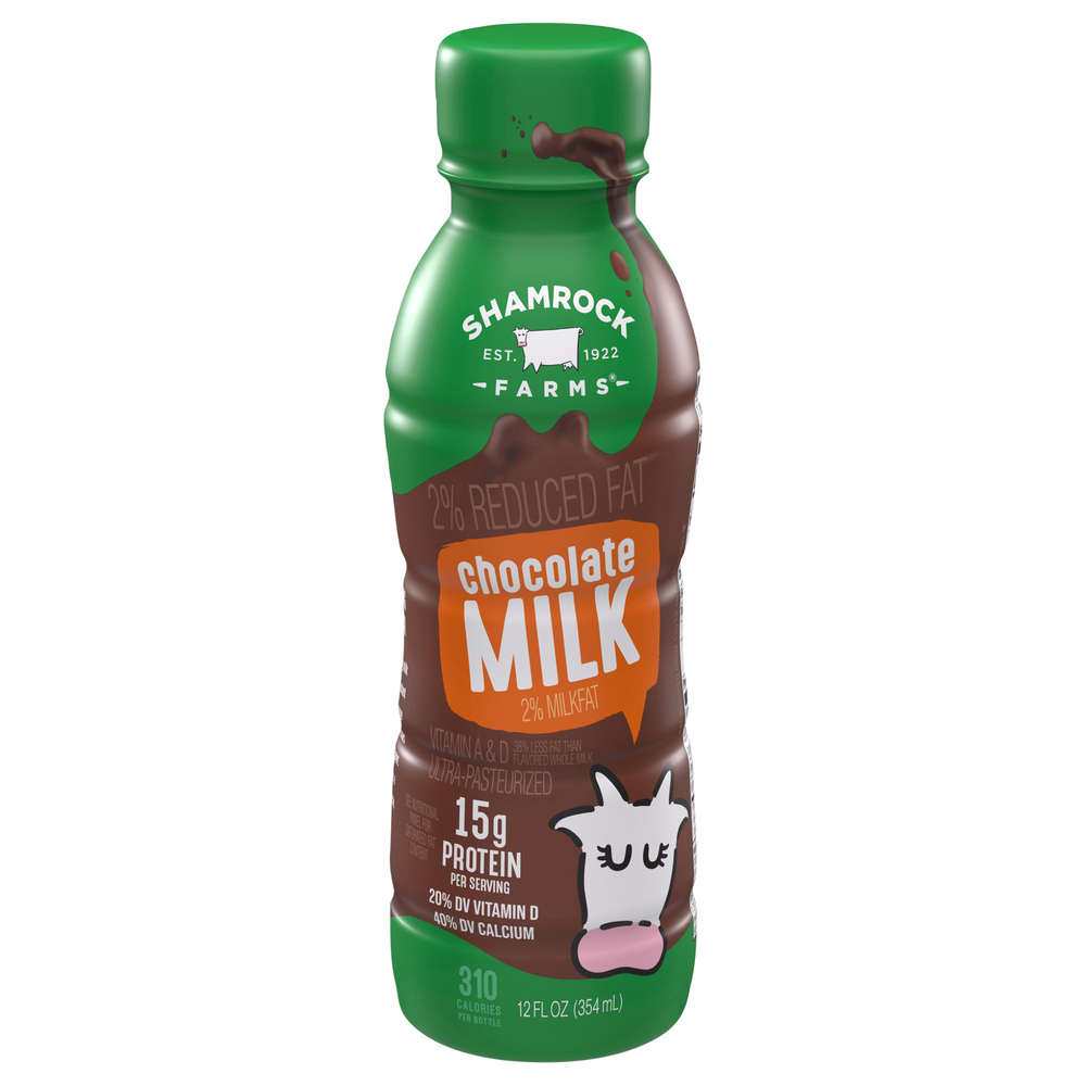 Shamrock Farms Milk, Reduced Fat, Chocolate, 2% Milkfat