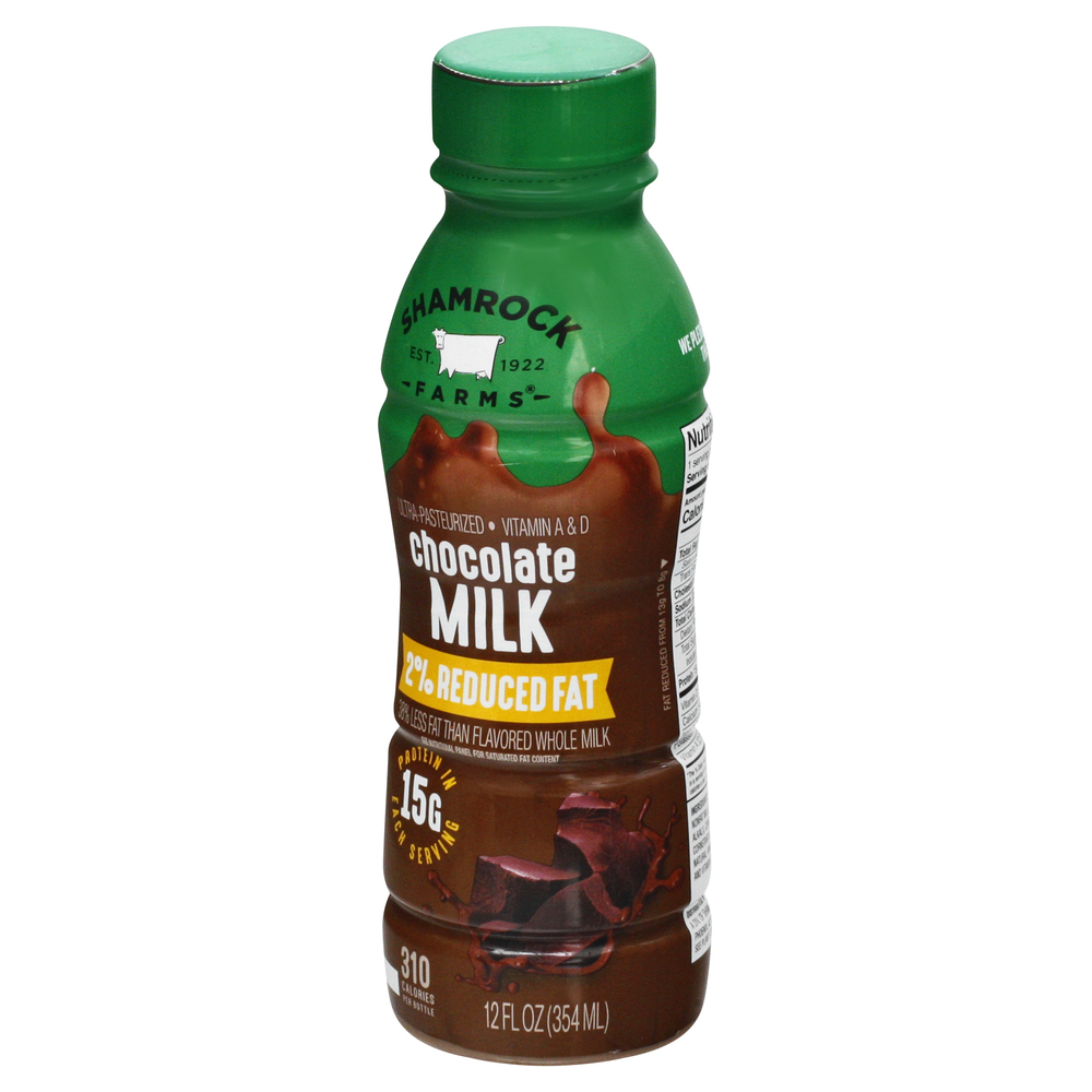 Shamrock Farms Milk, Reduced Fat, Chocolate, 2% Milkfat