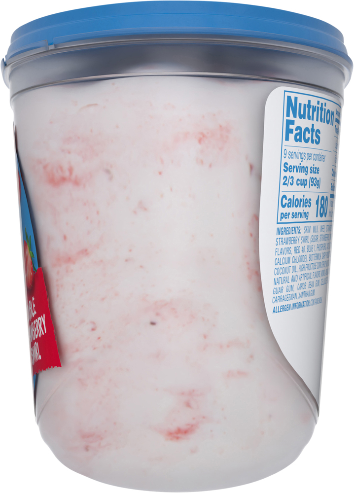 Blue Bunny Frozen Dairy Dessert, Double Strawberry Swirl