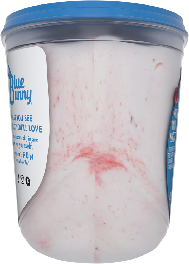 Blue Bunny Frozen Dairy Dessert, Double Strawberry Swirl