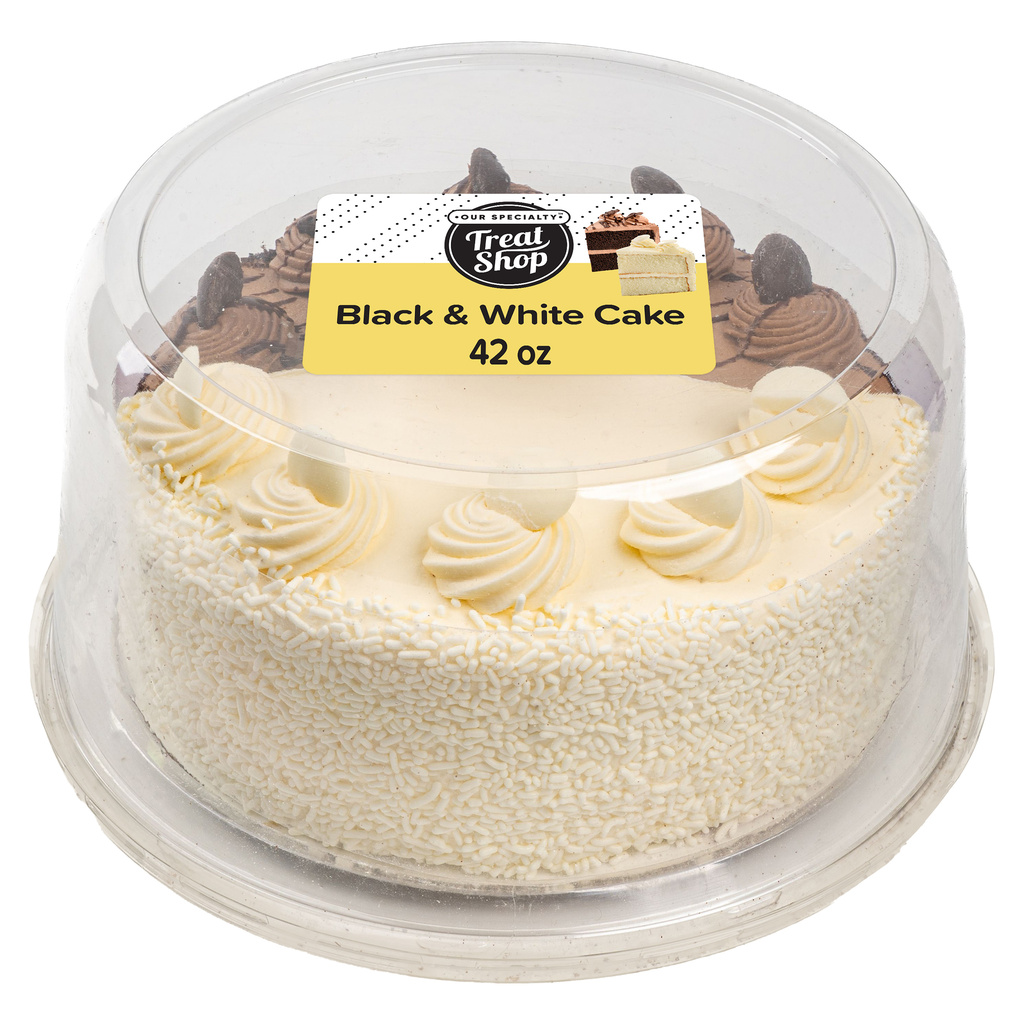 Our Specialty Treat Shop Cake, Black & White