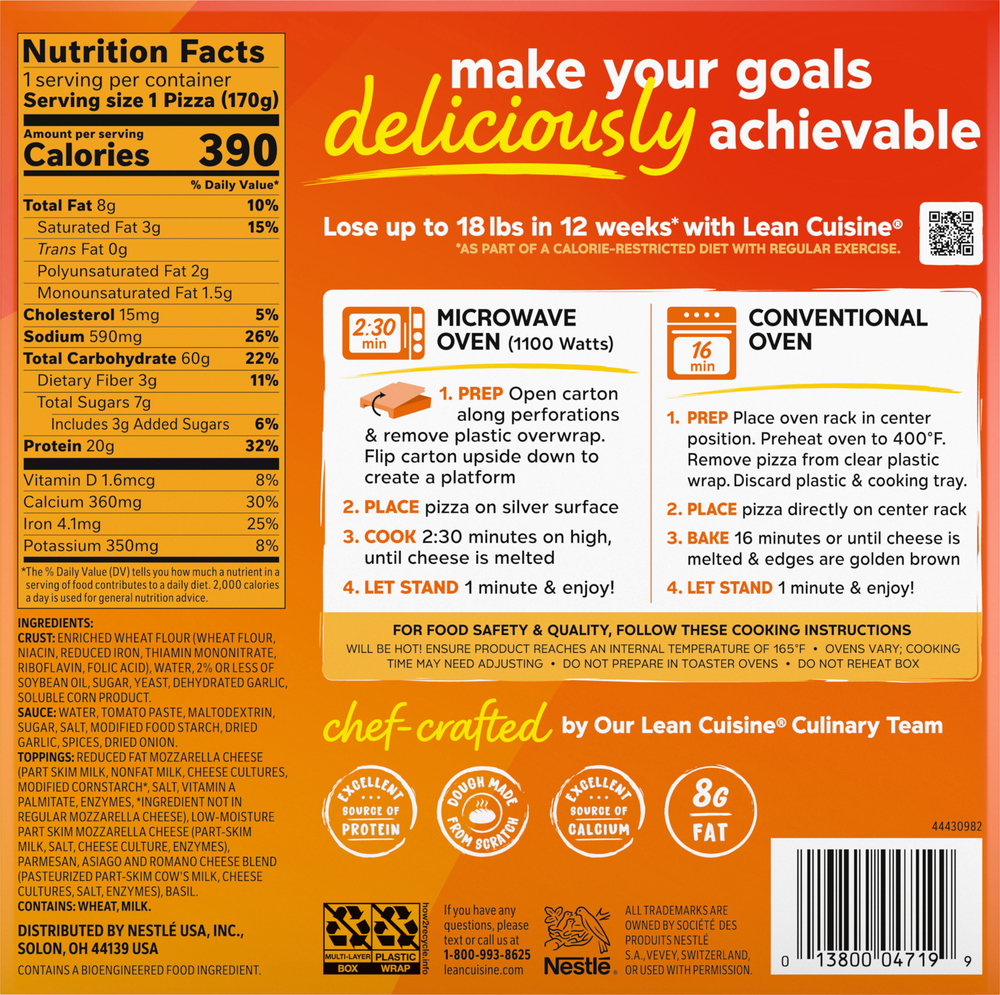 Lean Cuisine Signature Four Cheese Pizza