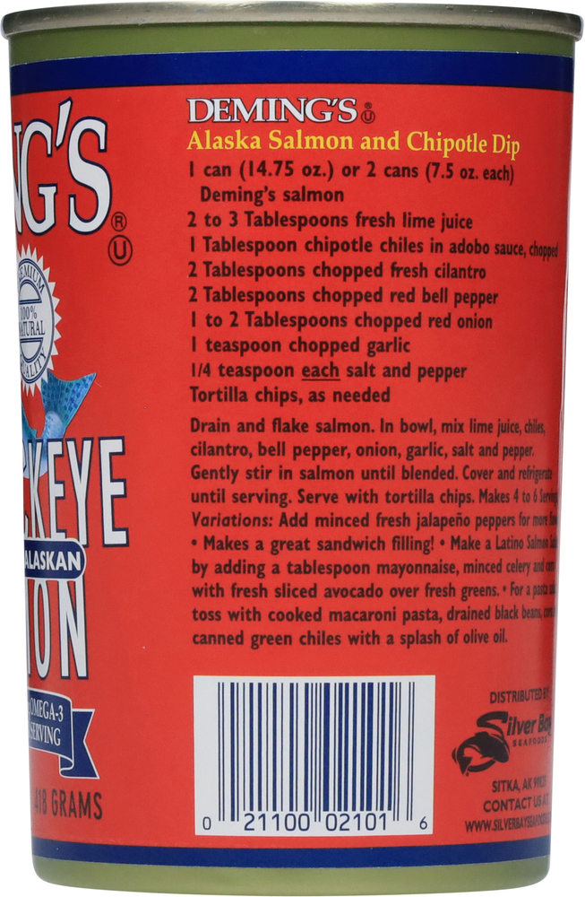 Deming's Wild Caught Alaskan Red Sockeye Salmon