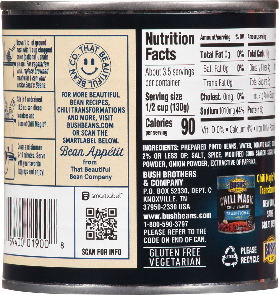 Bush's Best Chili Magic Chili Starter, Classic Homestyle, Mild
