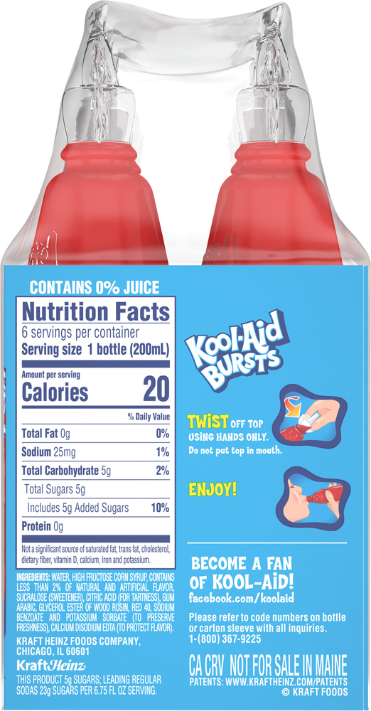 Juice商品 Kool-Aid Bursts Tropical Punch Soft Drink