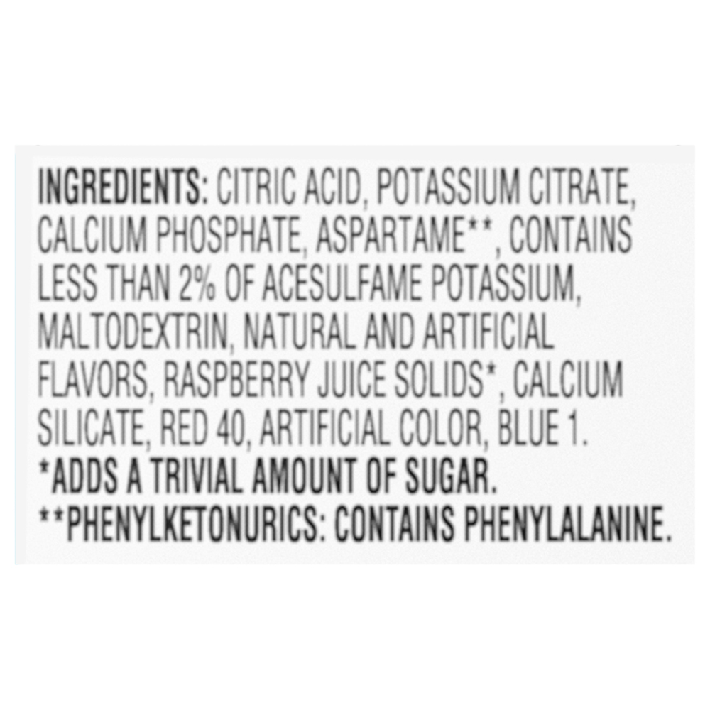 Food Club Low Calorie Raspberry Lemonade Drink Mix