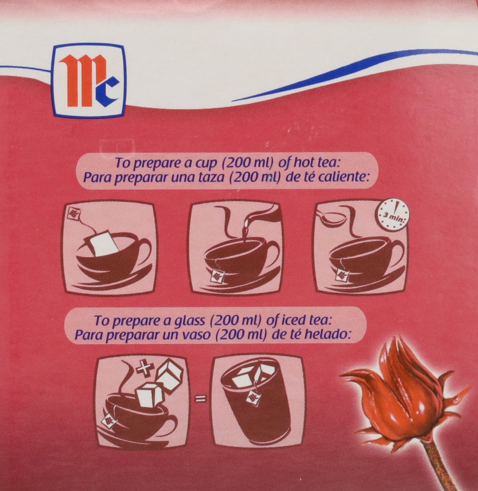 McCormick Tea, Caffeine Free, Hibiscus, Bags