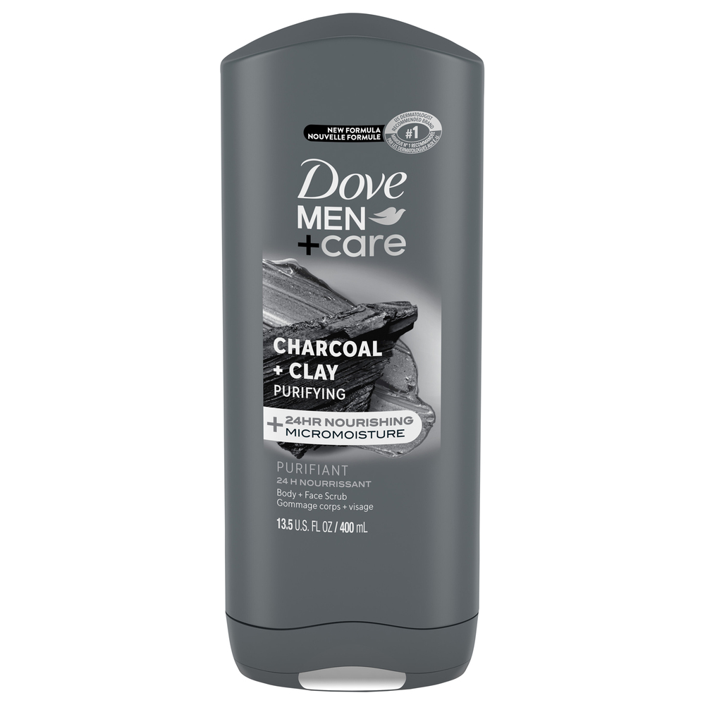 Dove Men+Care Body + Face Scrub, Purifying, Micromoisture