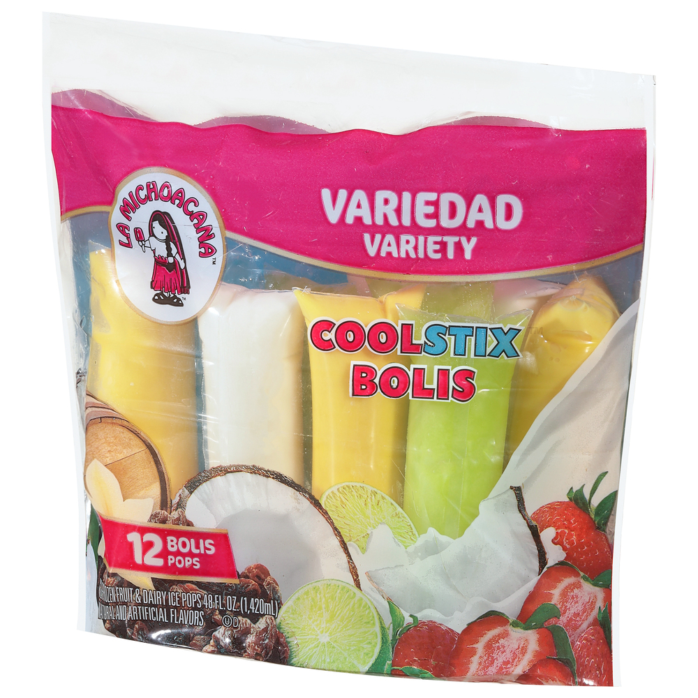 La Michoacana CoolStix Frozen Fruit & Dairy Ice Pops, Coolstix