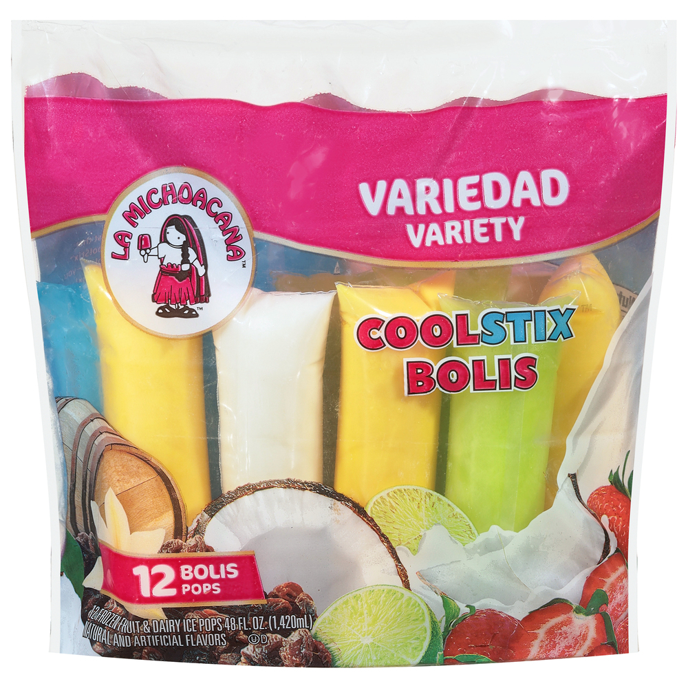 La Michoacana CoolStix Frozen Fruit & Dairy Ice Pops, Coolstix