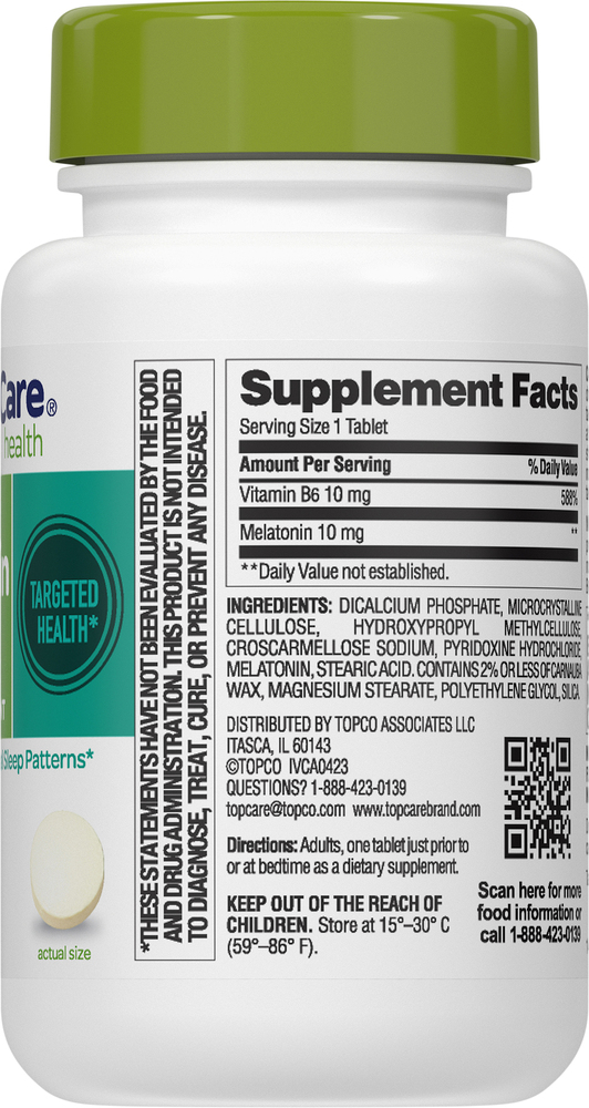 TopCare Health Tablets 10 mg Melatonin