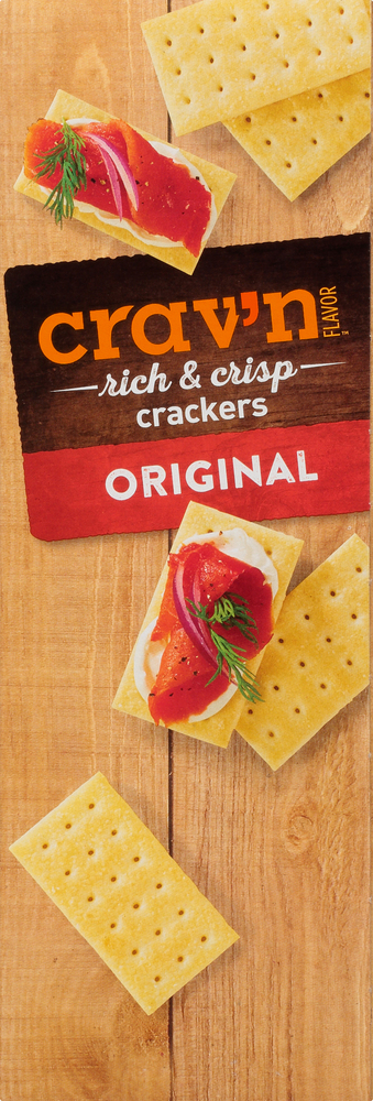 Crav'n Flavor Crackers, Original, Rich & Crisp,