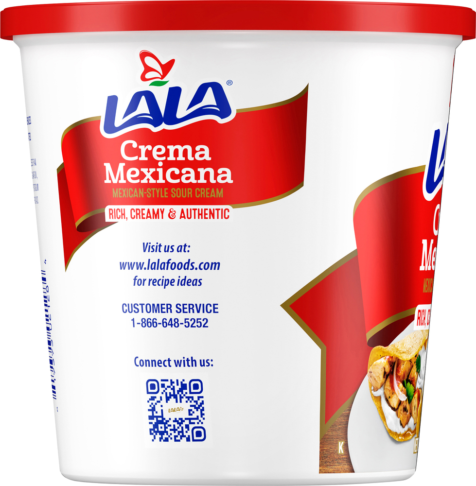 Lala Sour Cream, Crema Mexicana, Mexican-Style