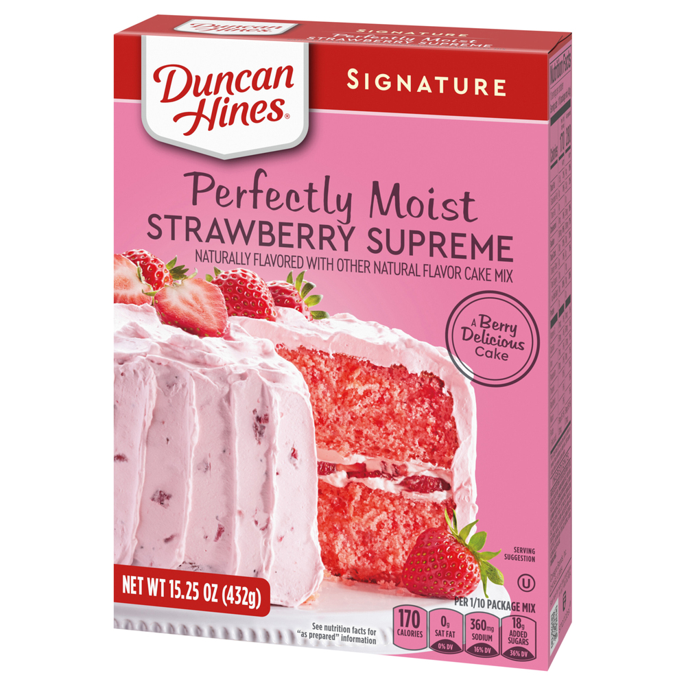 Duncan Hines Signature Perfectly Moist Strawberry Supreme Cake Mix
