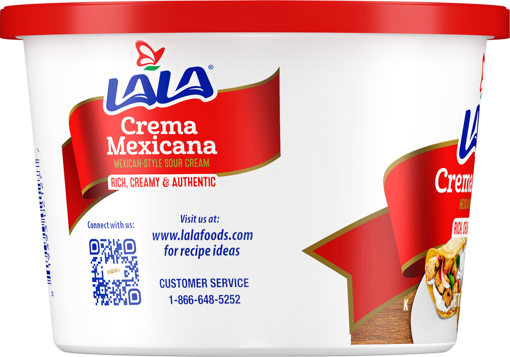 Lala Sour Cream, Crema Mexicana, Mexican-Style