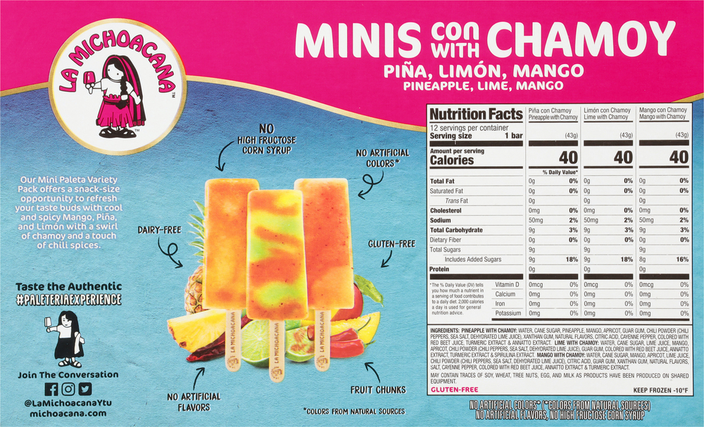 CHICO GANGSTA　5枚セット BALLER IN THE MIX La Michoacana Frozen Fruit Bars, Pineapple, Lime, Mango, Minis