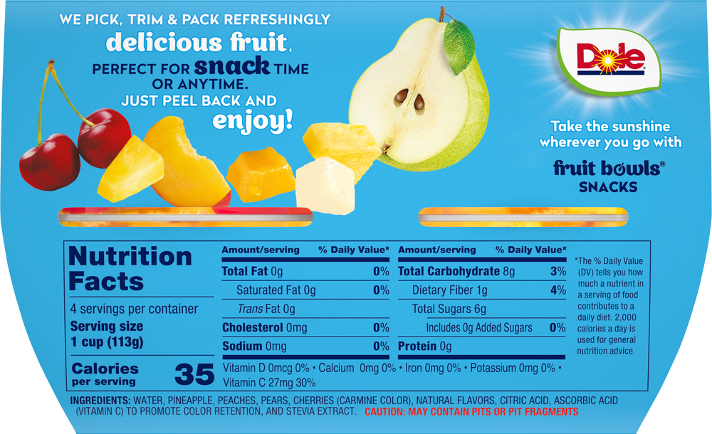 Dole No Sugar Added Cherry Mixed Fruit