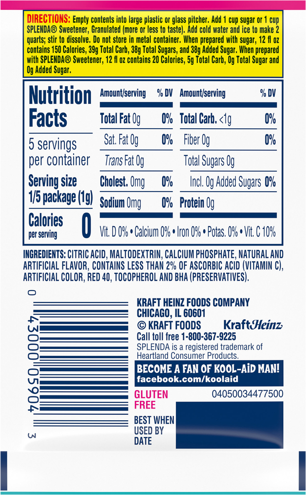 Kool-Aid Caffeine Free Unsweetened Sharkleberry Fin Drink Mix