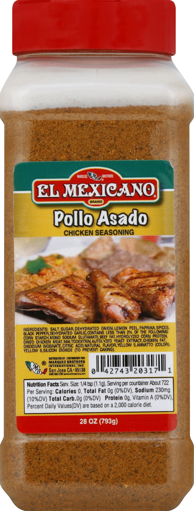El Mexicano Chicken Seasoning, Pollo Asado