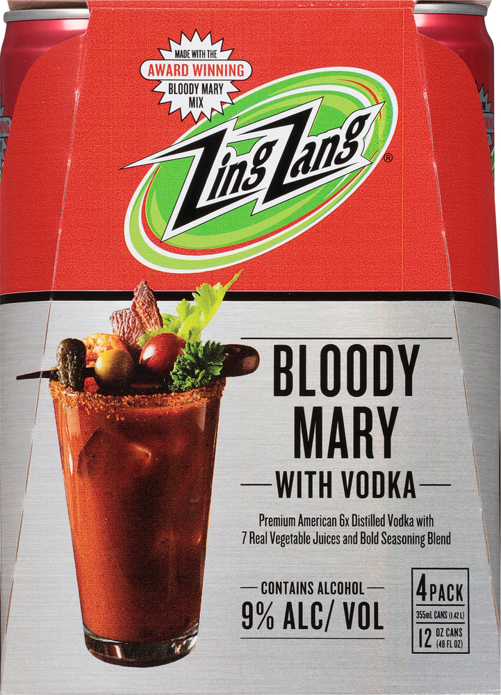 bloody mary King Fisher ギャランティーカード付き Q Premium Bloody Mary Mix 4 - 7.5 fl oz Cans, 4 ct / 7.5 fl oz