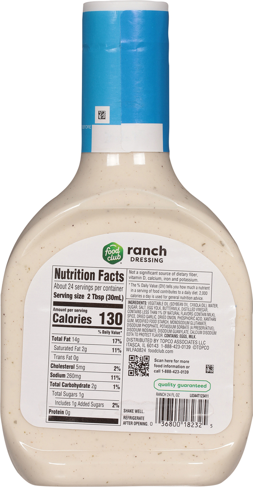 Food Club Ranch Dressing Food Club Ranch Dressing