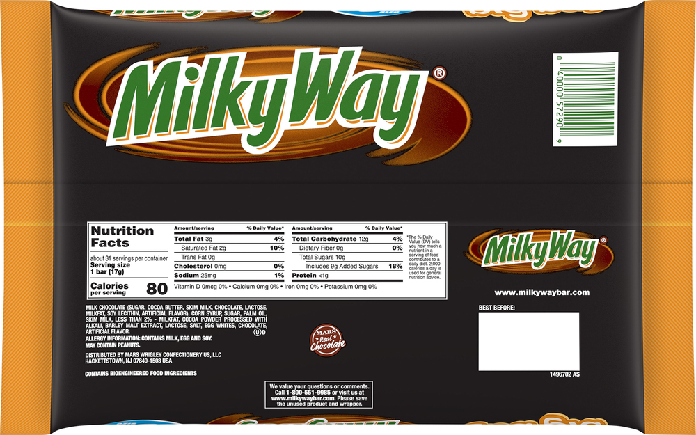 Milky Way Bar, Fun Size, Big Bag Milky Way Bar, Fun Size, Big Bag