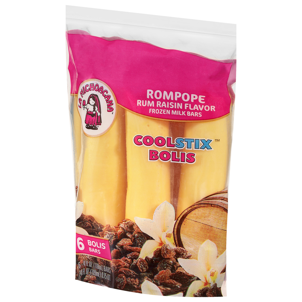 La Michoacana CoolStix Frozen Milk Bars, Rum Raisin Flavor