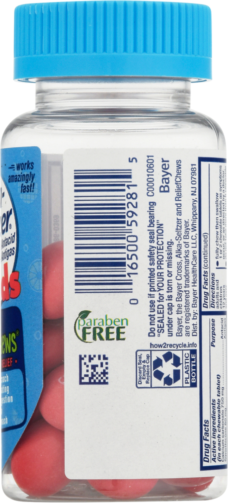 Alka-Seltzer Tummy Relief Chews, Kids, Chewable Tablets, Fruit Punch