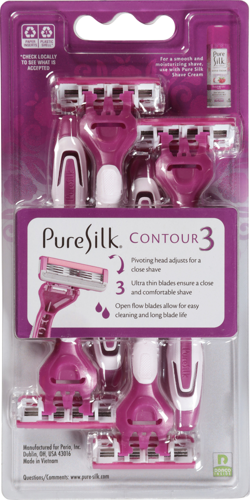 Pure Silk Razors, Pivoting Head 3, Disposable
