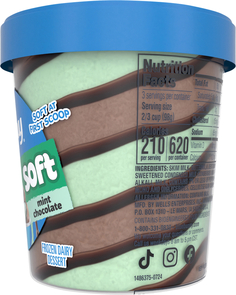 Blue Bunny Soft Mint Chocolate Frozen Dairy Dessert