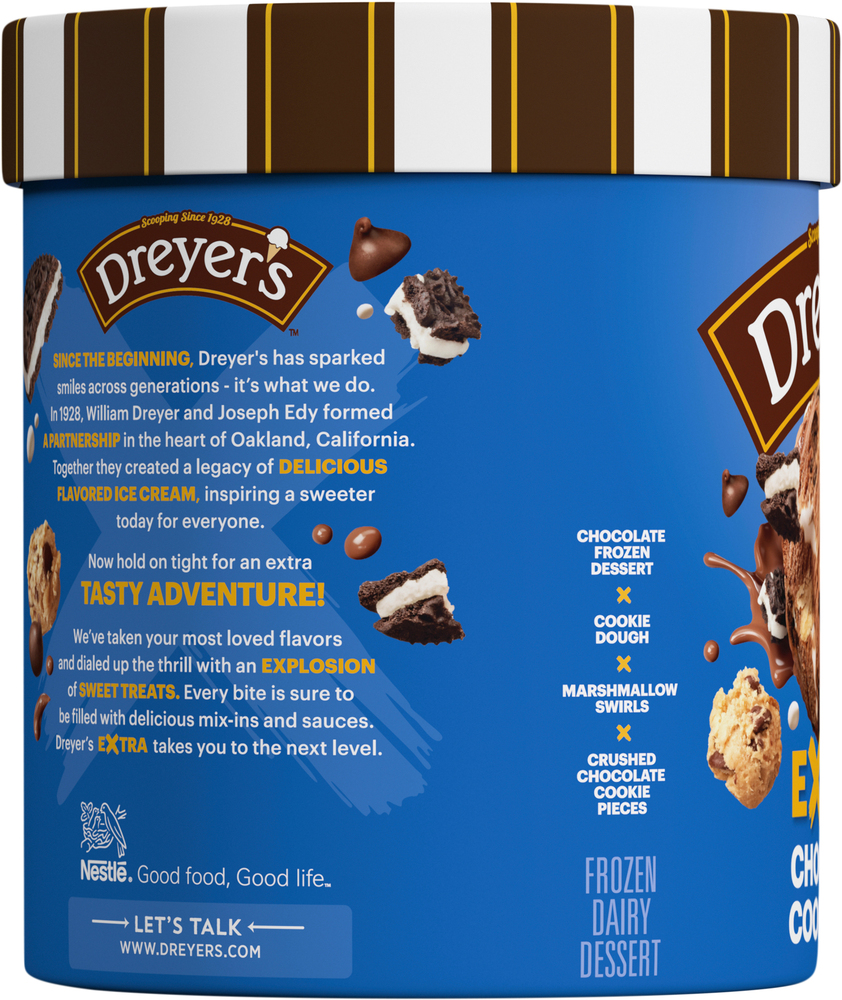 Dreyer's Rocky Road Collection Frozen Dairy Dessert, Extra Cookie Duo