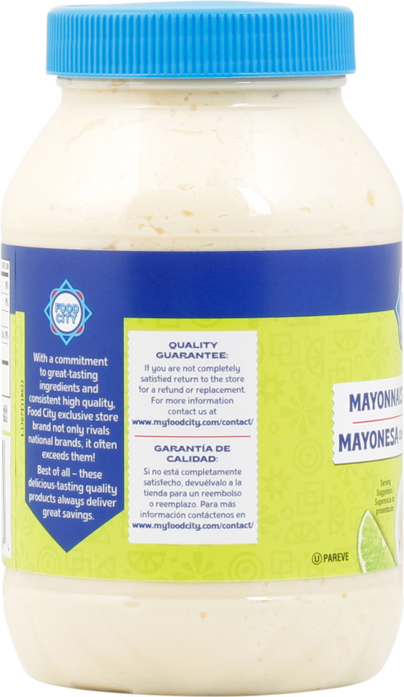 Food City Mayonnaise, with Lime Juice
