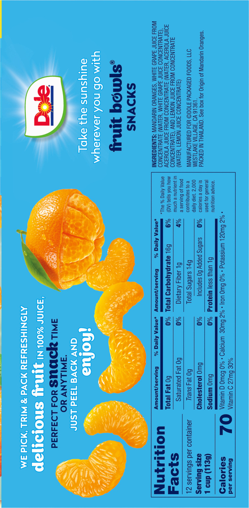 Dole Mandarin Oranges, in 100% Fruit Juice