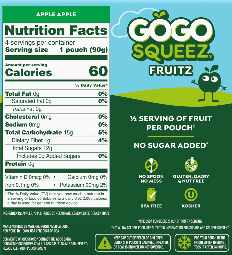 GoGo Squeez Fruitz Apple Apple Fruitz