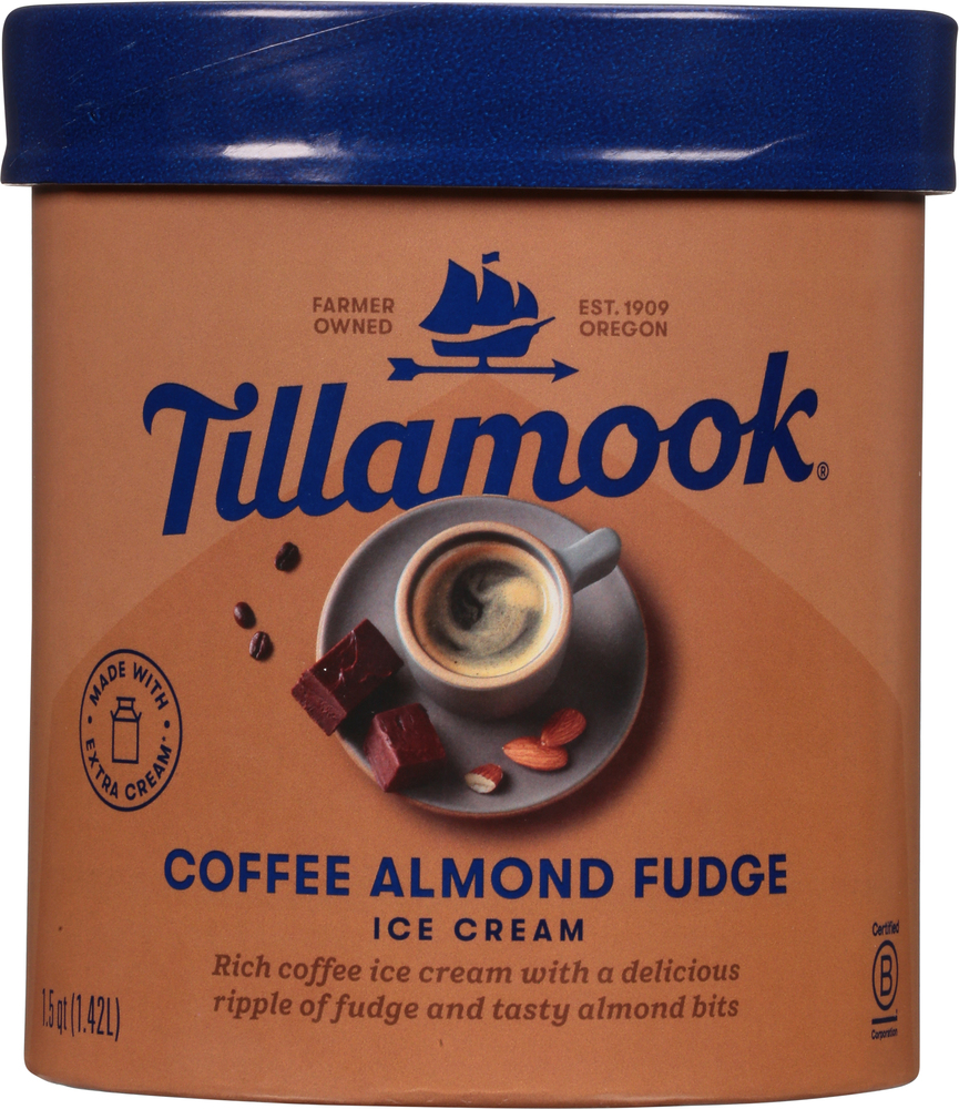 Tillamook Ice Cream, Coffee Almond Fudge