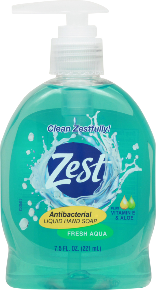 Zest Liquid Hand Soap, Fresh Aqua, Antibacterial