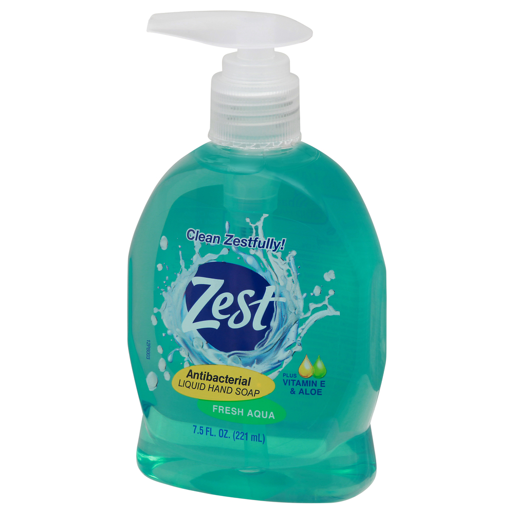 Zest Liquid Hand Soap, Fresh Aqua, Antibacterial
