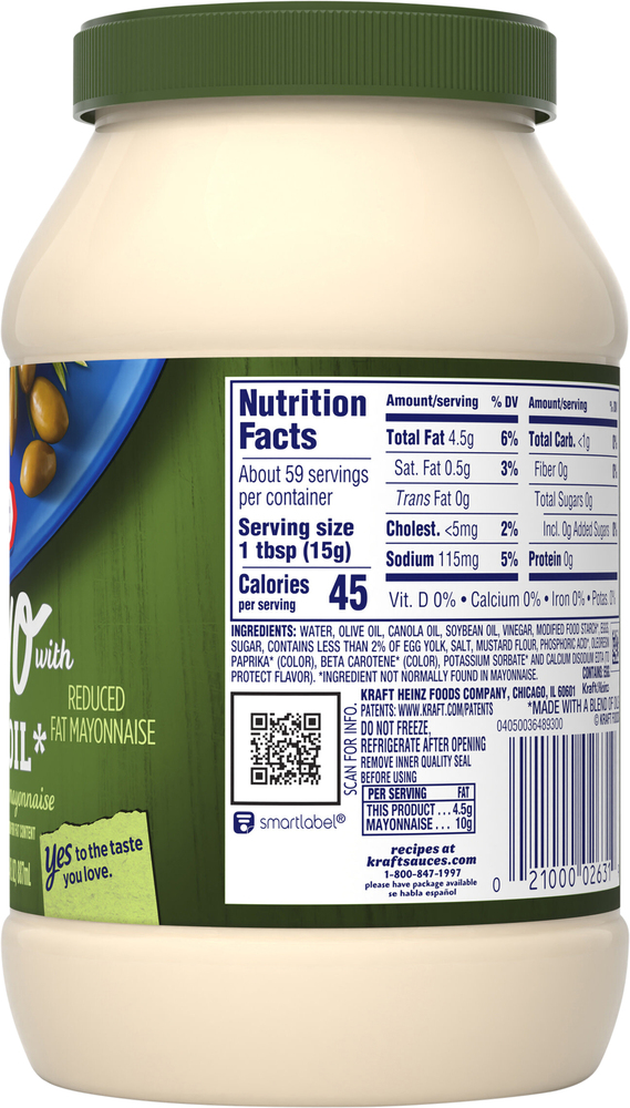 Kraft Reduced Fat Mayo with Olive Oil
