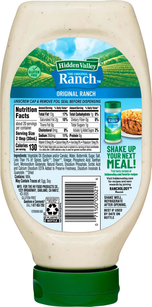 Hidden Valley The Original Ranch Condiment & Dressing Hidden Valley The Original Ranch Condiment & Dressing