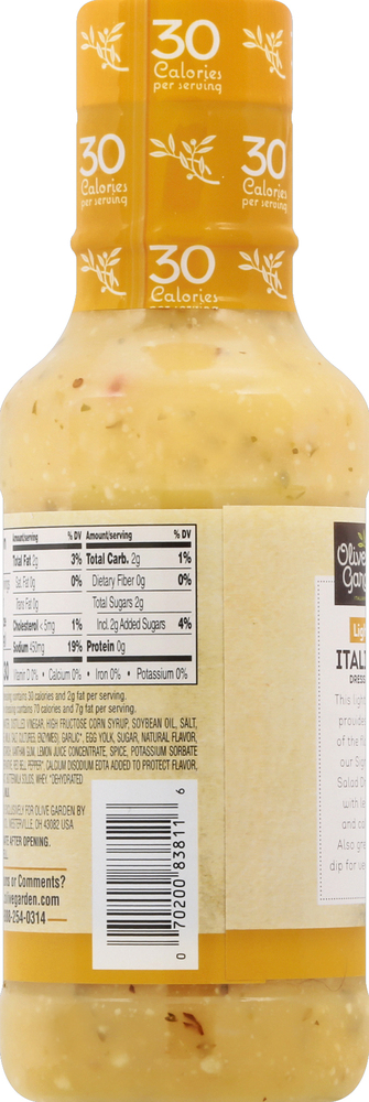 Olive Garden Italian Dressing, Light