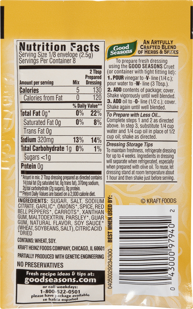 chinese dress ladies Amazon.com : Good Seasons Italian Salad Dressing Mix 7.6 oz Pouch : Grocery  & Gourmet Food