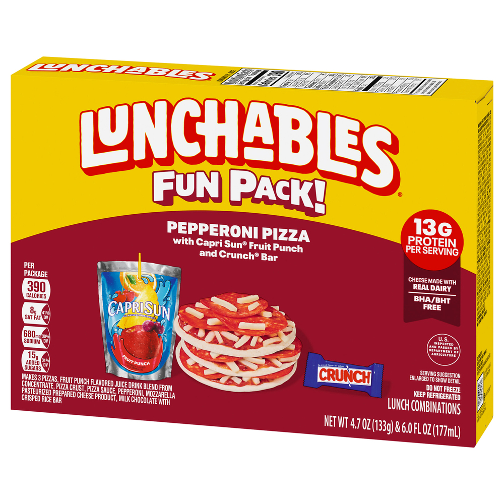 Lunchables Pepperoni Pizza Lunch Combinations Fun Pack
