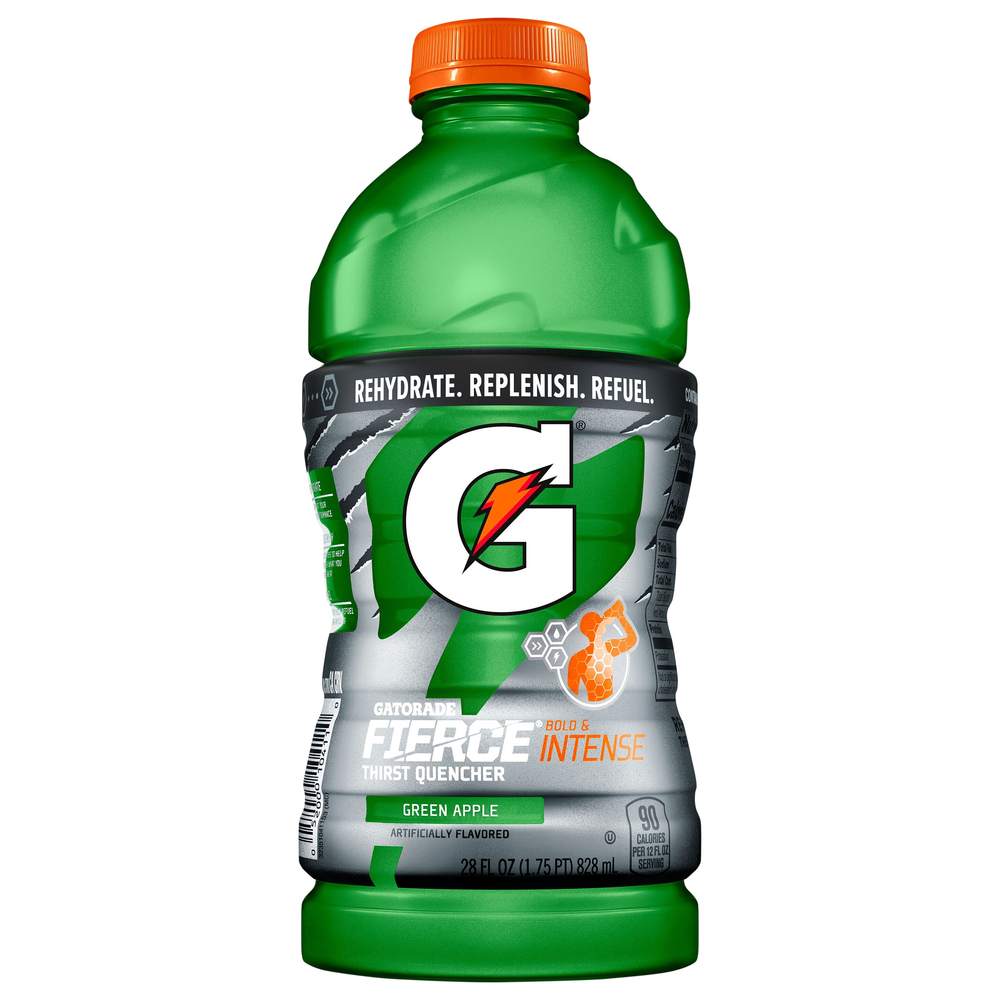 Gatorade Fierce Thirst Quencher, Bold & Intense, Green Apple