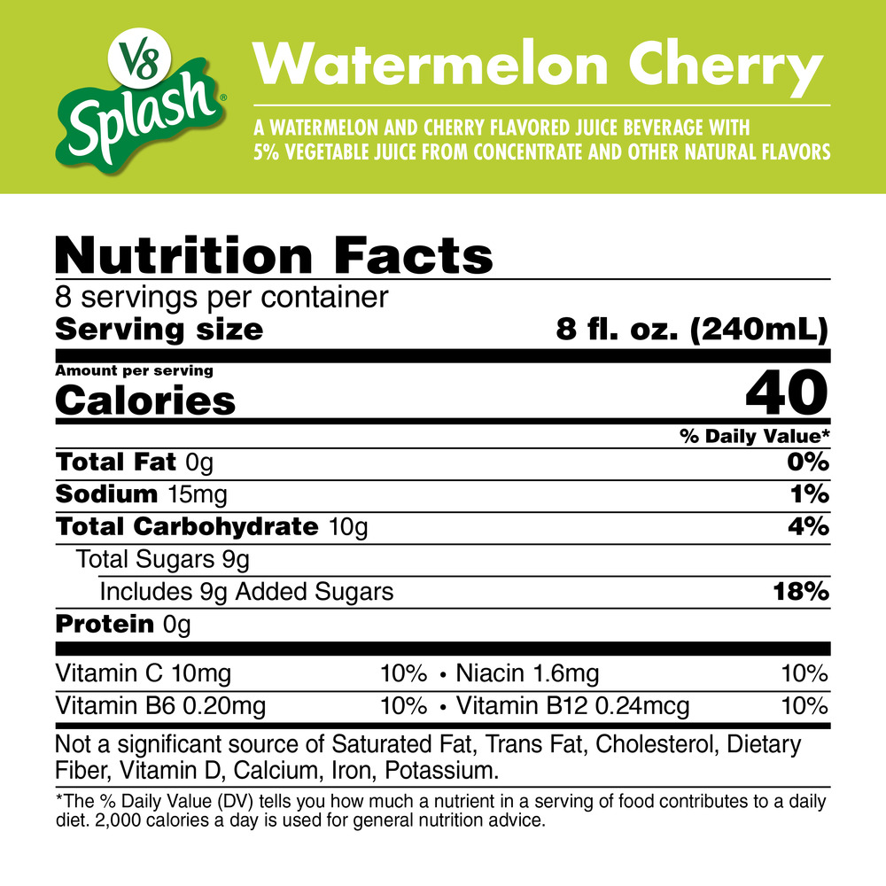 V8® Splash® Watermelon Cherry Flavored Juice Beverage