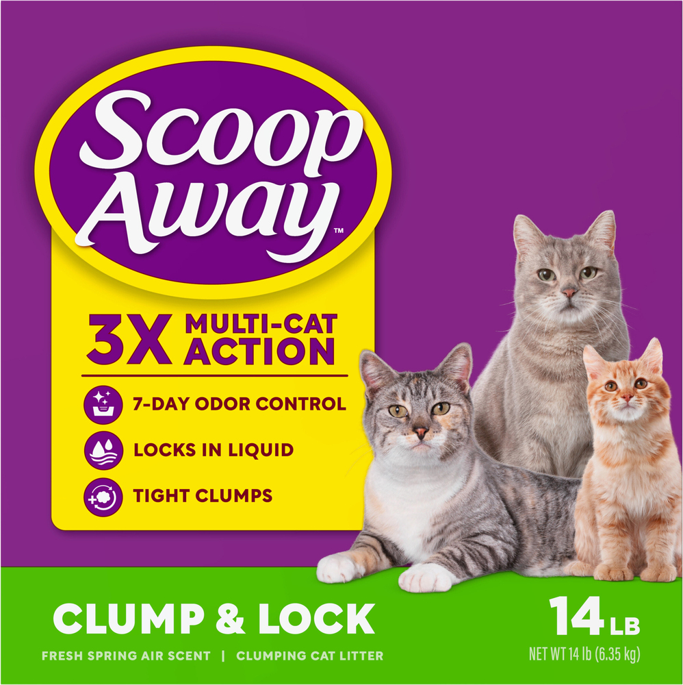 Scoop Away Clumping Cat Litter, Fresh Spring Air Scent, Clump & Lock
