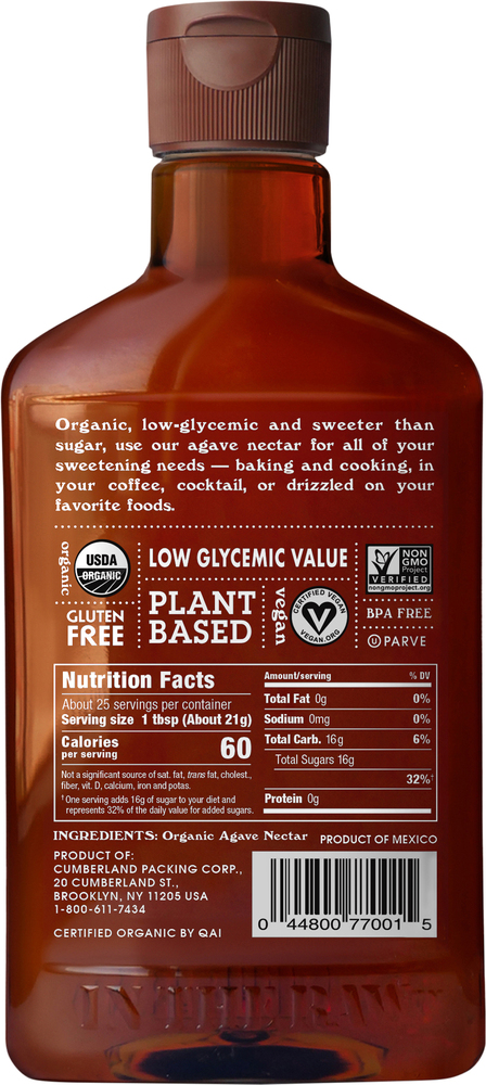 Agave In The Raw Agave Nectar, Organic