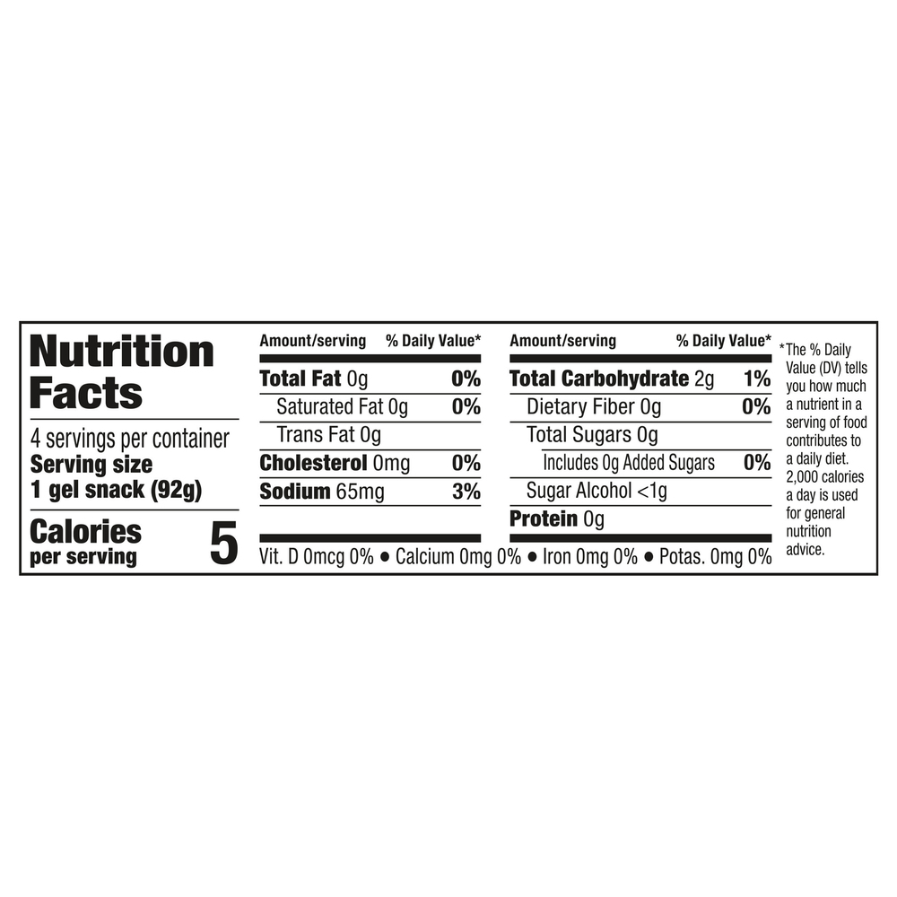 Snack Pack Zero Sugar Low Calorie Cherry Juicy Gels