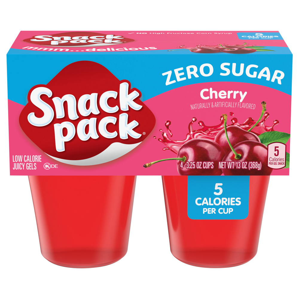 Snack Pack Zero Sugar Low Calorie Cherry Juicy Gels