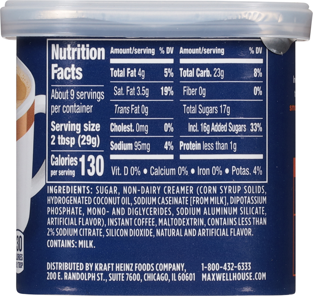 Maxwell House Instant Cafe-Style Hazelnut Cafe Beverage Mix