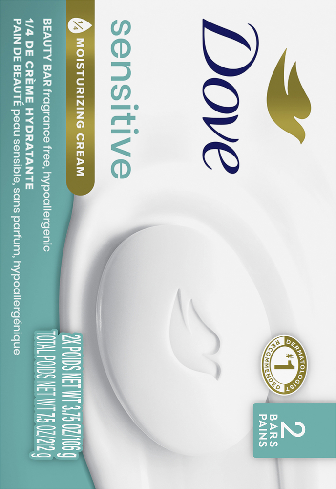 Dove Beauty Bar, Hypoallergenic, Fragrance Free, Sensitive